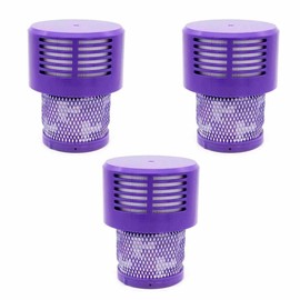 Pack of 3 Washable Replacement Filters Compatible with Dyson V10 Cyclone V10 Absolute V10 Animal V10 Total Clean SV12 (V10 Pack 3)