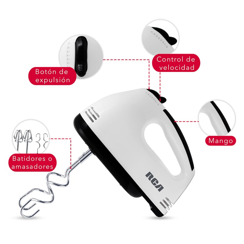 RCA Batidora de Mano 7 Velocidades RC-093