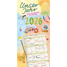 Unser Jahr - Unser Familienplaner für den Alltag 2026 - Familien-Timer - Termin-Planer - Kinder-Kalender - Familien-Kalender - 22x45
