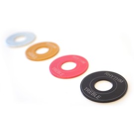 Guitar Anatomy Les Paul Metal Switch Plate - Rhythm Treble Pickup Selector Ring - Gold