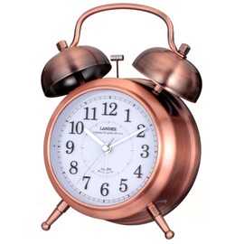 ランデックス(Landex) 目覚まし時計 アナログ カンパネラ 常時点灯 ブロンズ YT5230CO