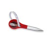 Multitool pen, ballpoint pen, tactical pen, practical red design with