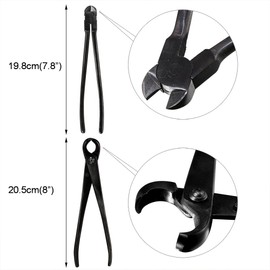 Aonepro Bonsai Tool Kit 10PCS Set Carbon Steel Shear Cutter Scissor Wire Plant Gardening Nylon Case