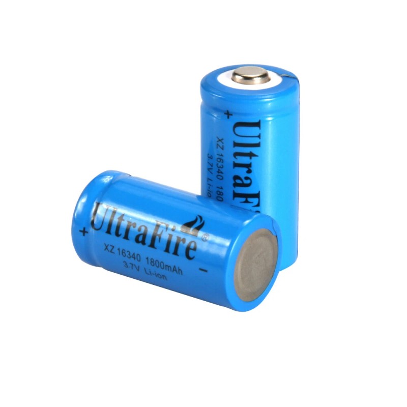 Ultrafire 4pcs 16340 Battery 3.7v 1800mAH Rechargeable Cell Batteries +