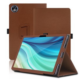 Case for DOOGEE T40 Pro 12 inch, DOOGEE T40 Pro Tablet Case, Folding Stand Protective Cover with Pencil Holder and Wrist Strap, Full Protection. (Brown)
