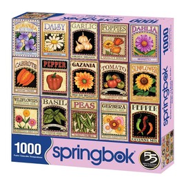Springbok Puzzles - Garden Goodness - 1000 Piece Jigsaw Puzzle - Large 30 Inches by 24 Inches Puzzle - Made in USA - Unique Cut Interlocking Pieces