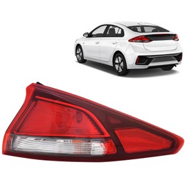 ALLIGATOR AUTO LIGHTS Replacement for Hyundai Ioniq 2017-2020 Hybrid Blue, 2020 Plug-In Hybrid SE, DOT/SAE Compliant, Halogen Tail Light Assembly w/Bulbs, Right/Passenger Side Outer