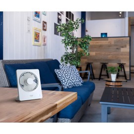 THREEUP スリーアップ 充電式 超薄型 スリムデスクファン ホワイト DF-T2010-WH