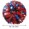 We Moment Blue and Red 12in Cheerleading pom poms Metallic