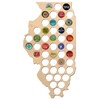 All States Beer Cap Map Illinois – 16x8,8 inches –