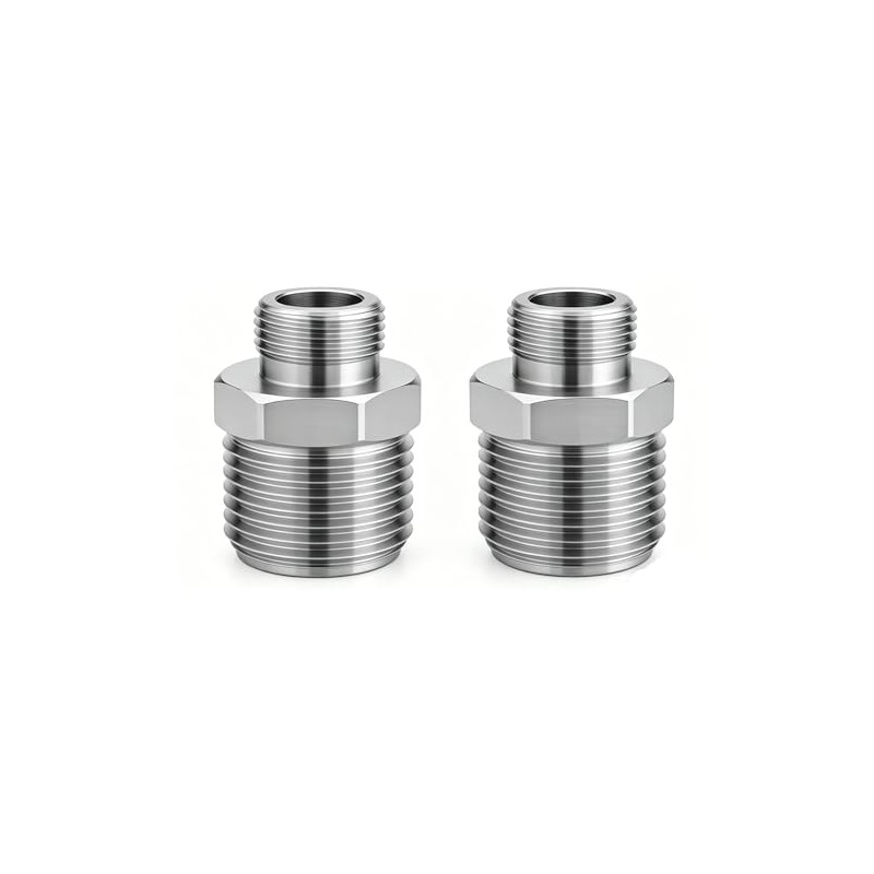 Moosyne 3/8 to 1/2 Water Line Adapter, Brass Compression Connector