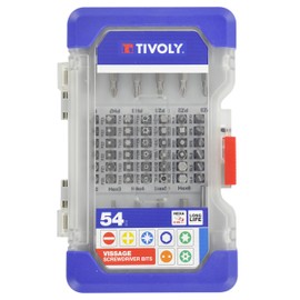 Tivoly 11501570040 Schraubendreher-Bits Set 25/50mm, 54 Stuck