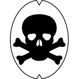 Racquet Art Creative Tennis Racquet Stencil - Skull N Crossbones