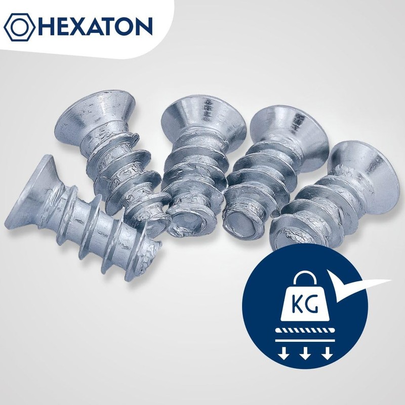 HEXATON Euro Screws with Countersunk Head 6.3 x 16 mm