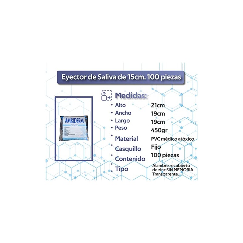 AMBIDERM, EYECTORES DE SALIVA 15cm. APPCROM
