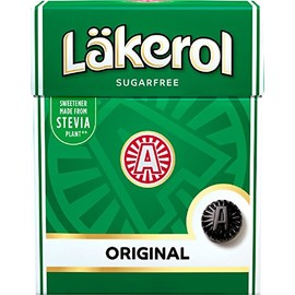 Läkerol Original Licorice Menthol Flavor Sugar-Free Pastilles (Pack of 4)