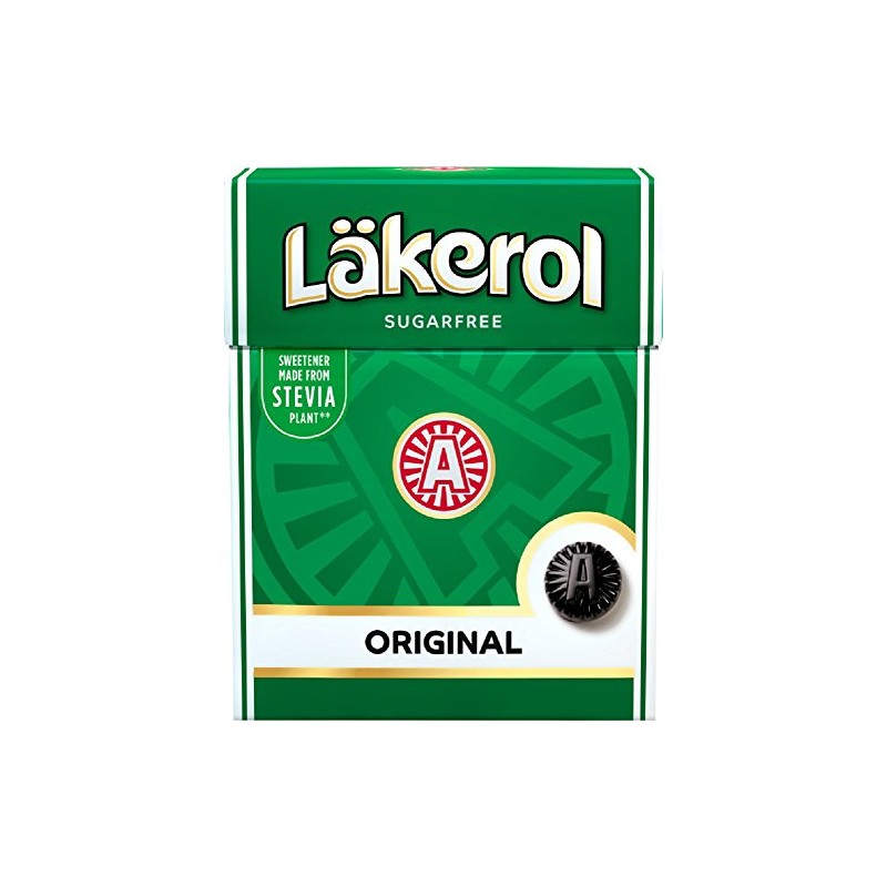 Läkerol Original Licorice Menthol Flavor Sugar-Free Pastilles (Pack of 4)