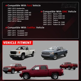 Inside Door Handle Kit, Front Left Driver Side Compatible with GMC Chevy Vehicle 2007-2014 Silverado 1500 2500HD 3500HD, Suburban 1500 2500 Tahoe, Sierra Yukon Replaces# 20833606, 20871488, 15936892