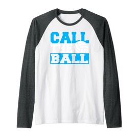 Volleyball Team Stuff Call The Ball Volleyball Raglan Baseball Tee