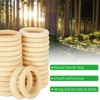 100 PCS Wood Rings for Crafts 2.4 Inch Natural Unfinished