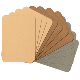 Guokuai 12PCS Premium Quality Fabric Repair Patches Iron-on Patches for Clothing Inside & Outside Strongest Glue Cotton 3" by 4-1/4" (7.5 cm x 10.5 cm)… (Light Yellow Khaki Camel)