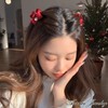 Avance Hair Accessories Hair Clip Ribbon Red Stone Women Cute