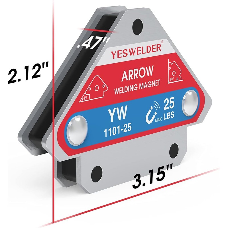 YESWELDER 25 lb Welding Magnet Pack of 4 Magnetic Welding