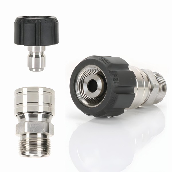 PLATEYTR Pack of 2 Pressure Washer Connectors High Performance Quick
