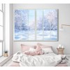 LYWYGG 7X5FT Winter Snow Backdrop White Window Photography Backdrop Christmas