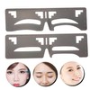 MERRYHAPY Eyebrow Shaping Template 2pcs Brow Ruler Stencil Essential Makeup