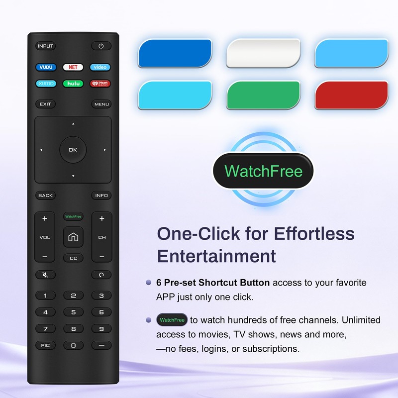 Replacement Remote for VIZIO Smart TVs - Universal Remote Control