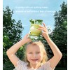 RAMAHP Kawaii frog straw bottle, frog water bottle with adjustable