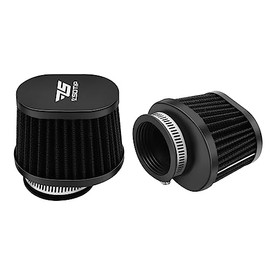 2 Piezas Filtro de Aire de Moto Universal de 55 mm, Filtro de Reemplazo de Alto Rendimiento para Motor, Filtro de Aire para Carburador, Adecuado para Pit Bike, Scooter, Ciclomotor, ATV (Negro)