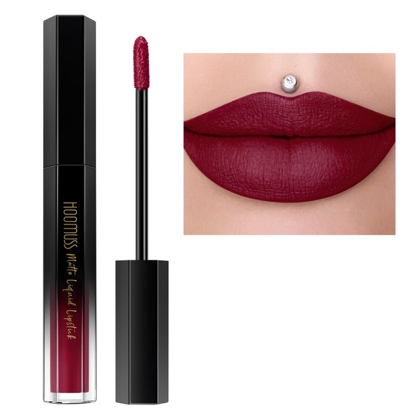 HOOMUSS Burgundy Lipstick Long Lasting, Matte Liquid Lipsticks for Women