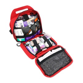 Lightning X Premium Rip-Away Individual First Aid Kit for Vehicle Head Rest - RED