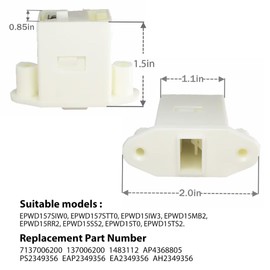 Xspeedonline 2x 137006200 Laundry Pedestal Washer Drawer Drawer Latch for Electrolux Frigidaire EPWD15KG1, EPWD15MB1, EPWD15MB2, EPWD15RR1, EPWD15RR2 Models