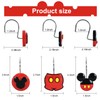 CTOHN 12 Pieces Mouse Shower Curtain Hooks Rings, Mouse Theme