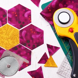 45 mm Rotary Cutter Replacement Blades, Pack of 12 Round Blade Cutter, with Storage Case, Stainless Steel Blade Rotary Cutter for Quilting, Paper, Fabric, Scrapbooking, Sewing, Fabric Cutter