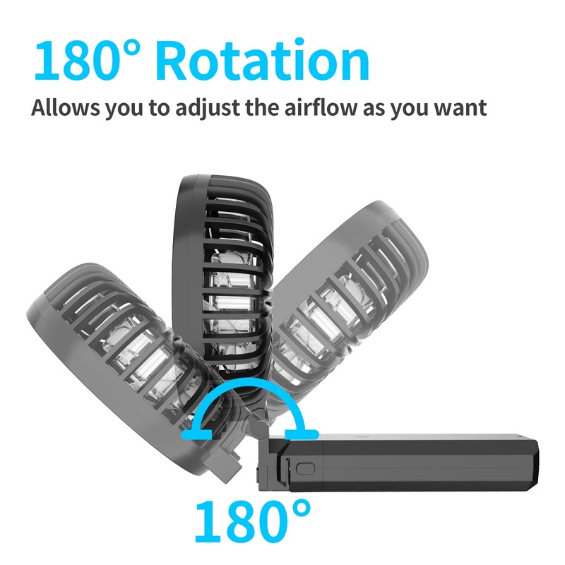 HandFan 5200mAh Portable Fan Handheld, 6 Speeds Hand Held Fan