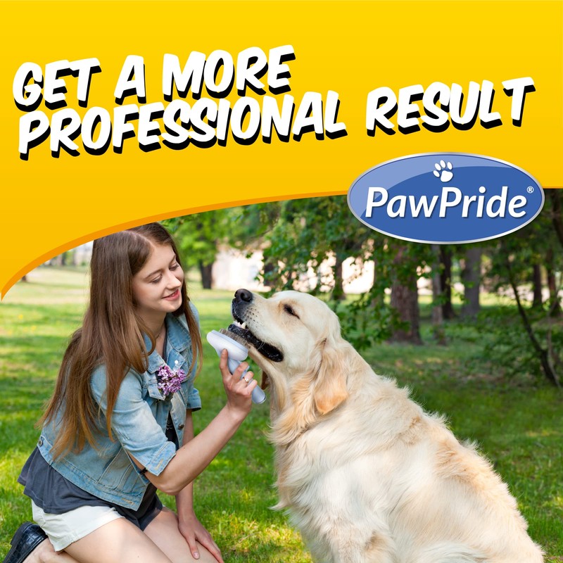 PawPride 5in1 Pet Grooming Brush for Dogs and Cats, Use