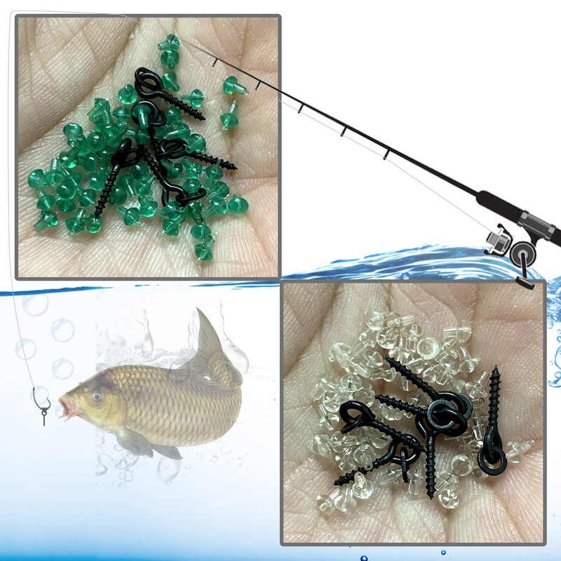 FYSL 140Pcs Bait Screws Set 40Pcs Fishing Bait Screws 100Pcs