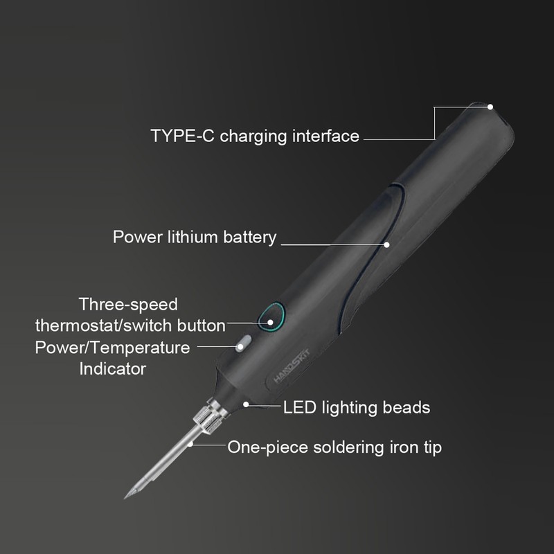 Soldering Iron Set Wireless USB Rechargeable Soldering Iron Mini Portable