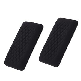 Car Armrest Cushion, 2-Piece Knee, Leg and Elbow Cushion, Removable Soft Leather Padding, Universal Car Comfort Accessory for Relief of Arm, Foot and Knee Pain (Black)