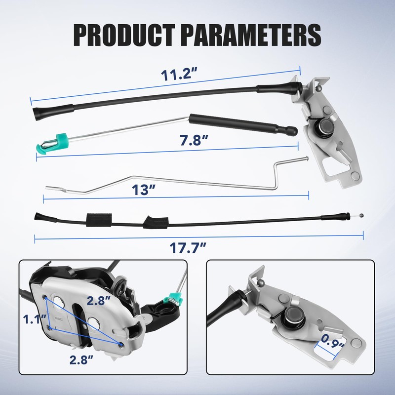 Rear Door Latch Cable - Right Passenger Side Lock Actuator