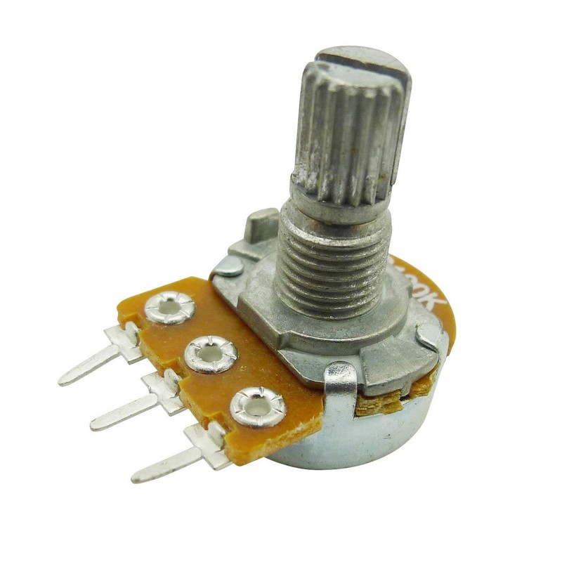 Aihasd B100K 100K Ohm Adjustment Single Linear Rotary Taper Potentiometer