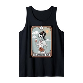The Baseball Mom Tarot Card Baseball Skeleton Mom Tank Top