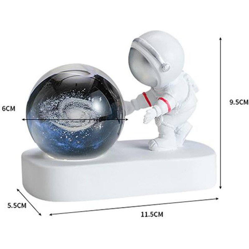 Coyoohouse Glowing Crystal Ball 3D Inner Carved Small Crystal Ball