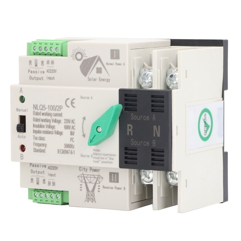 Dual Power Automatic Transfer Switch 2P PV to Utility Mini