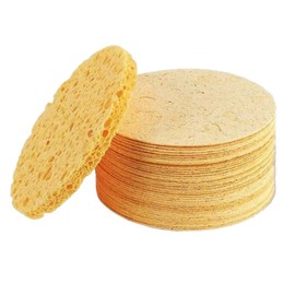 Roarrter 50PCS Cleansing Pads for Face Compressed Sponges Turmeric Cleanser Pads for Skin Cleansing and Exfoliating,A