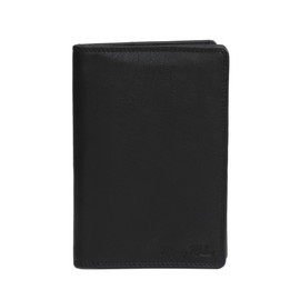 zmoka Travel Document Folder Made of Soft Leather with RFID Protection - Card Folder (Selection), black, Document folder